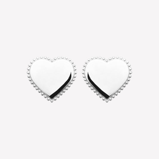 Smeraldo Ohrstecker Ohrringe Ohrringe Cuore silber