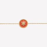 Smeraldo Armbänder Armkette Sole gold rot