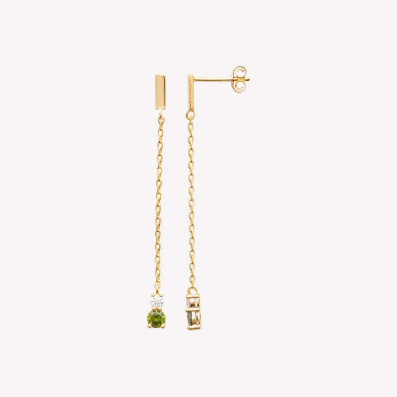 Smeraldo Hängende Ohrringe Ohrringe Mattea lang gold
