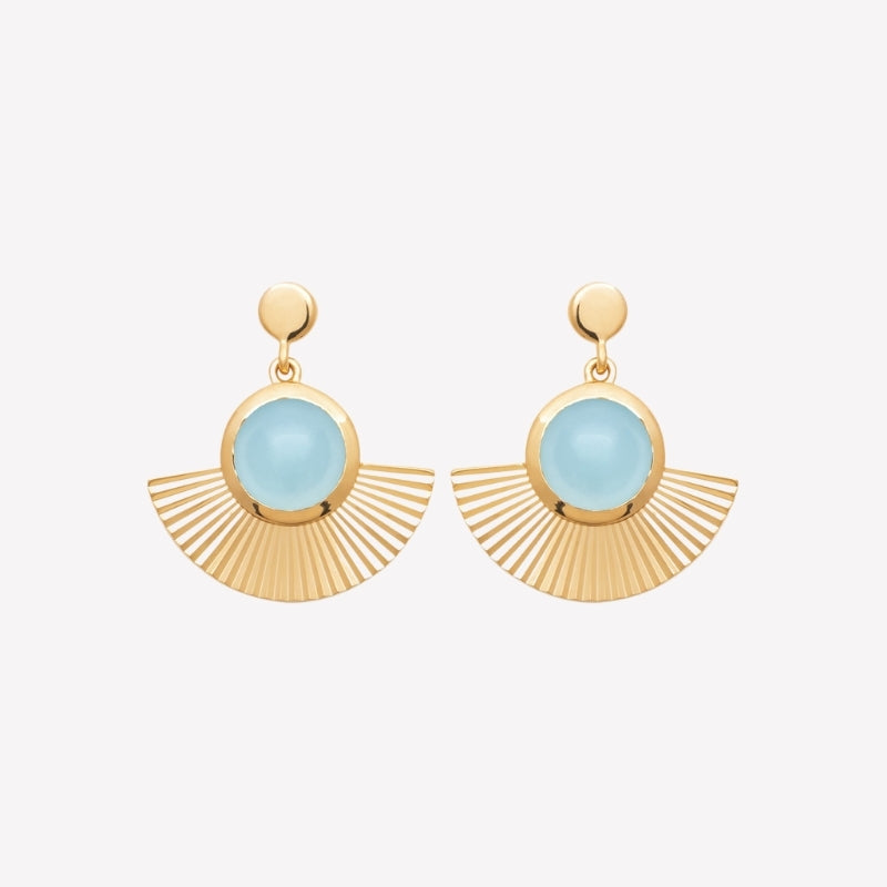 Smeraldo Hängende Ohrringe Ohrringe Carol gold hellblau