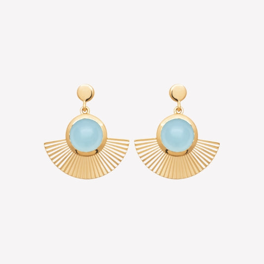 Smeraldo Hängende Ohrringe Ohrringe Carol gold hellblau