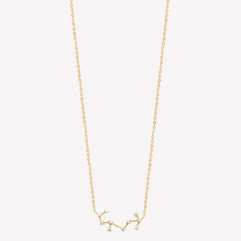 Smeraldo Kette Kette Sternbild mit Zirkoniasteinen Skorpion gold