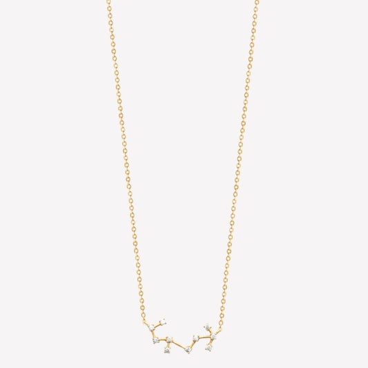 Smeraldo Kette Kette Sternbild mit Zirkoniasteinen Skorpion gold