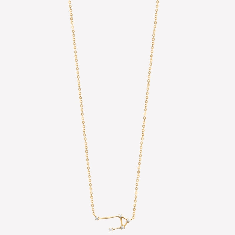 Smeraldo Kette Kette Sternbild mit Zirkoniasteinen Waage gold