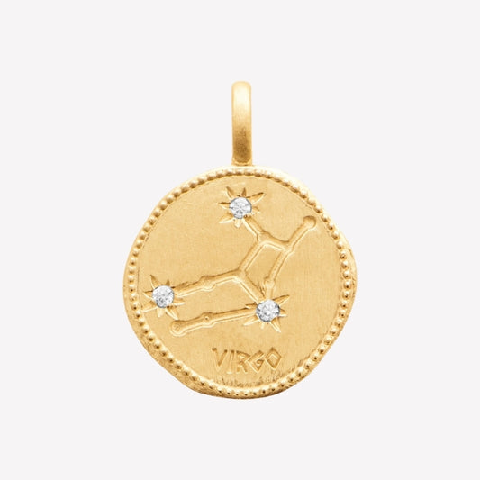 Smeraldo Kette Kette Sternzeichen mit Zirkoniasteinen Jungfrau gold