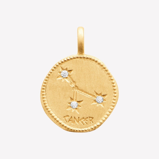 Smeraldo Kette Kette Sternzeichen mit Zirkoniasteinen Krebs gold