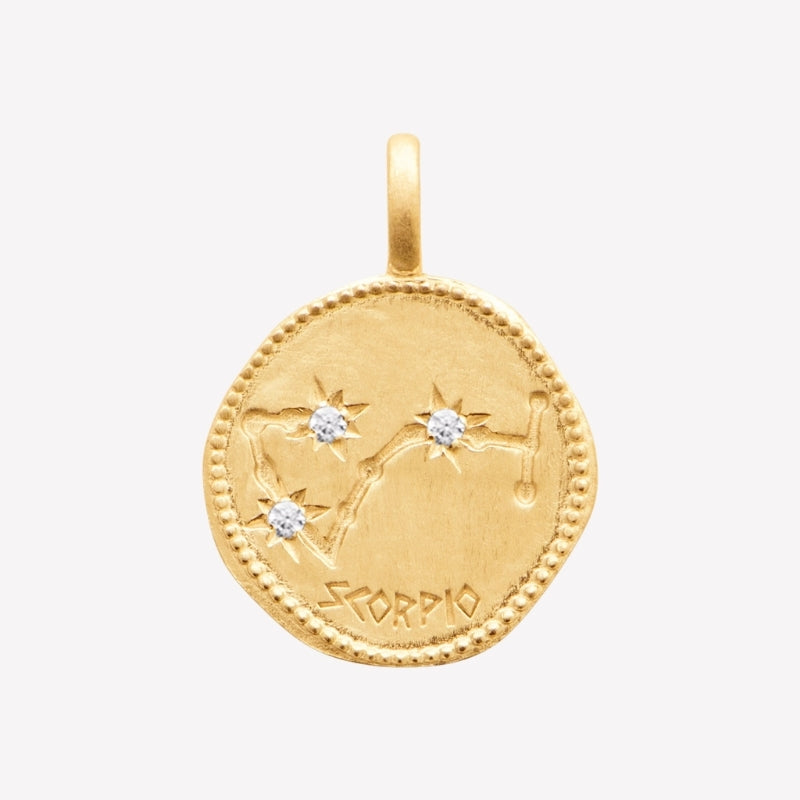 Smeraldo Kette Kette Sternzeichen mit Zirkoniasteinen Skorpion gold