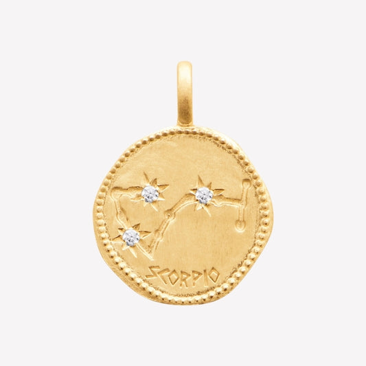 Smeraldo Kette Kette Sternzeichen mit Zirkoniasteinen Skorpion gold