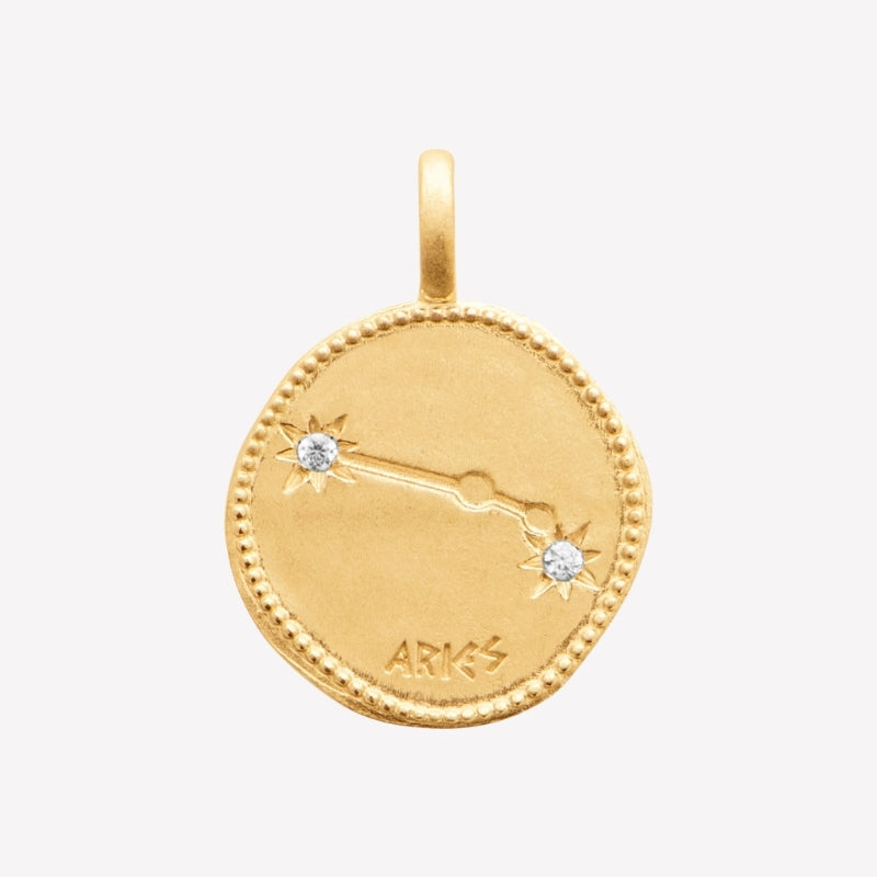 Smeraldo Kette Kette Sternzeichen mit Zirkoniasteinen Widder gold