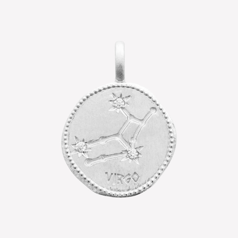 Smeraldo Kette Kette Sternzeichen mit Zirkoniasteinen Jungfrau silber