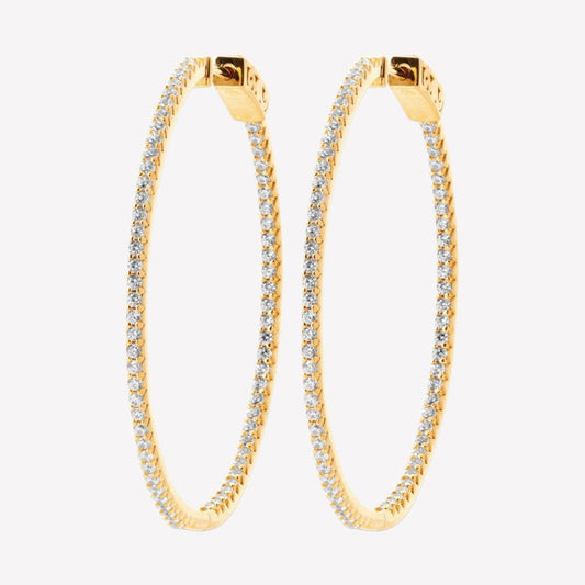 Smeraldo Kreolen Ohrringe Kreole Camellia gold