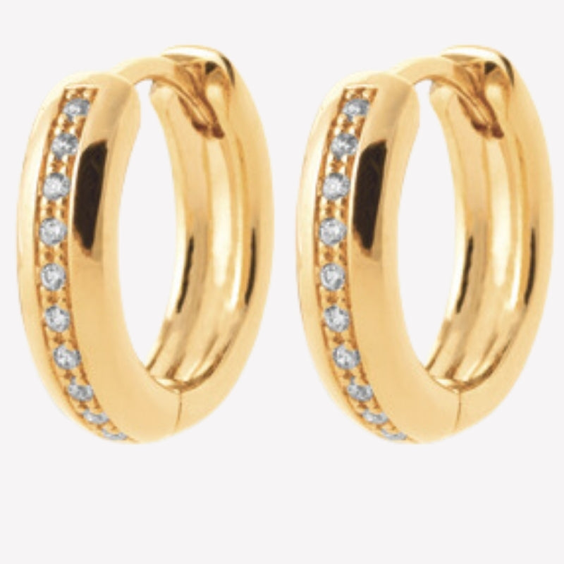 Smeraldo Kreolen Ohrringe Kreole Procida gold