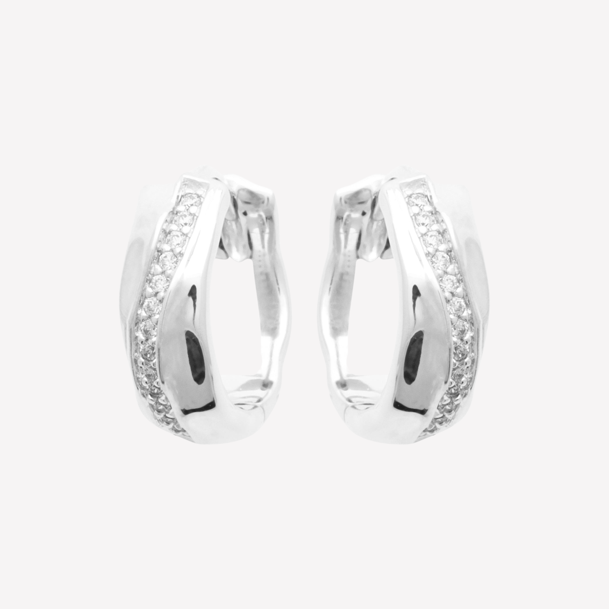 Smeraldo Kreolen Ohrringe Ohrringe Romana silber