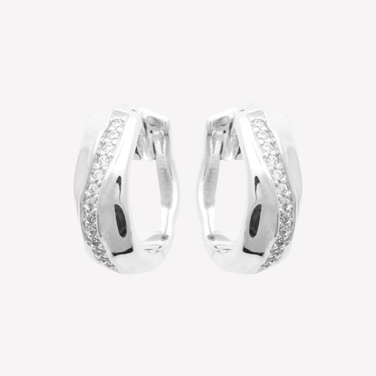 Smeraldo Kreolen Ohrringe Ohrringe Romana silber