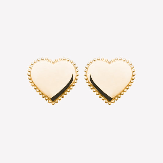 Smeraldo Ohrstecker Ohrringe Ohrringe Cuore gold