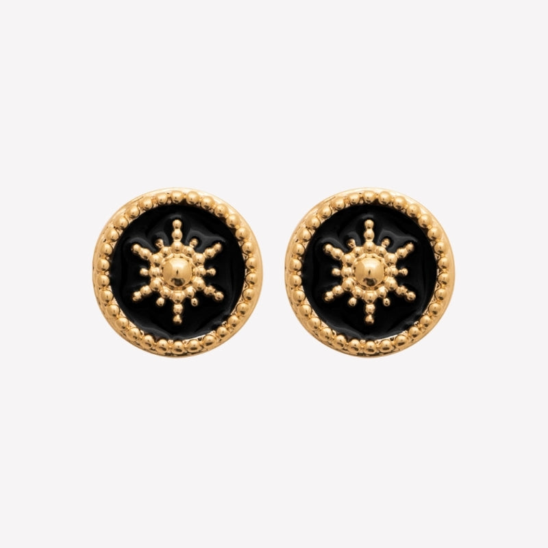 Smeraldo Ohrstecker Ohrringe Ohrstecker Sole gold schwarz