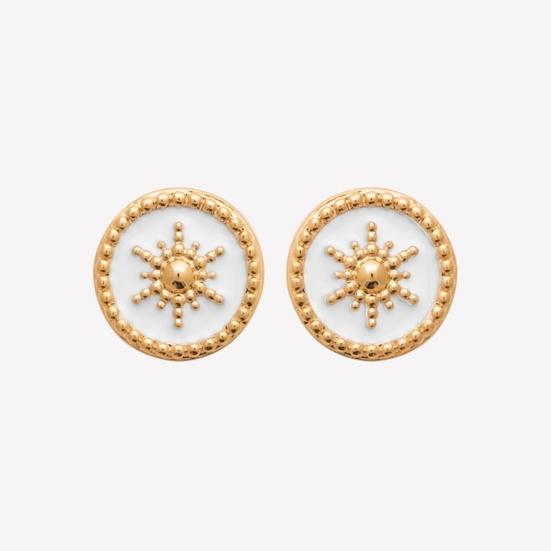 Smeraldo Ohrstecker Ohrringe Ohrstecker Sole gold weiß