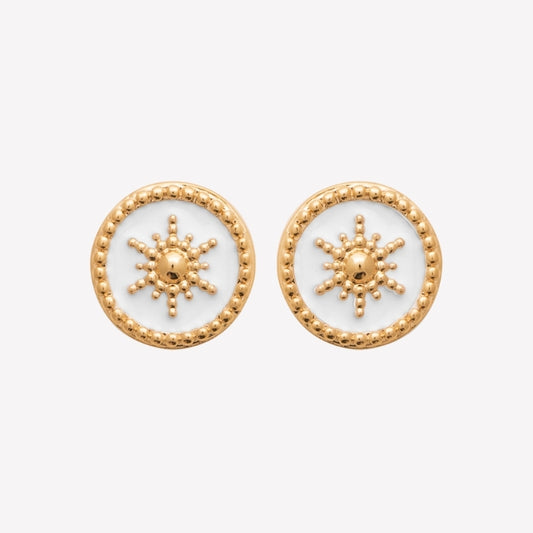 Smeraldo Ohrstecker Ohrringe Ohrstecker Sole gold weiß