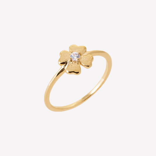 Smeraldo Ringe Ring Quadrifoglio gold